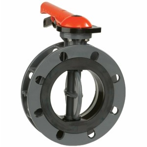 Затвор дисковый ПВХ Butterfly Valve Ду150 Ру10 межфланцевый в Липецке